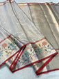 Lovender Tissue Kota Paithani Border Premium Banarasi Saree