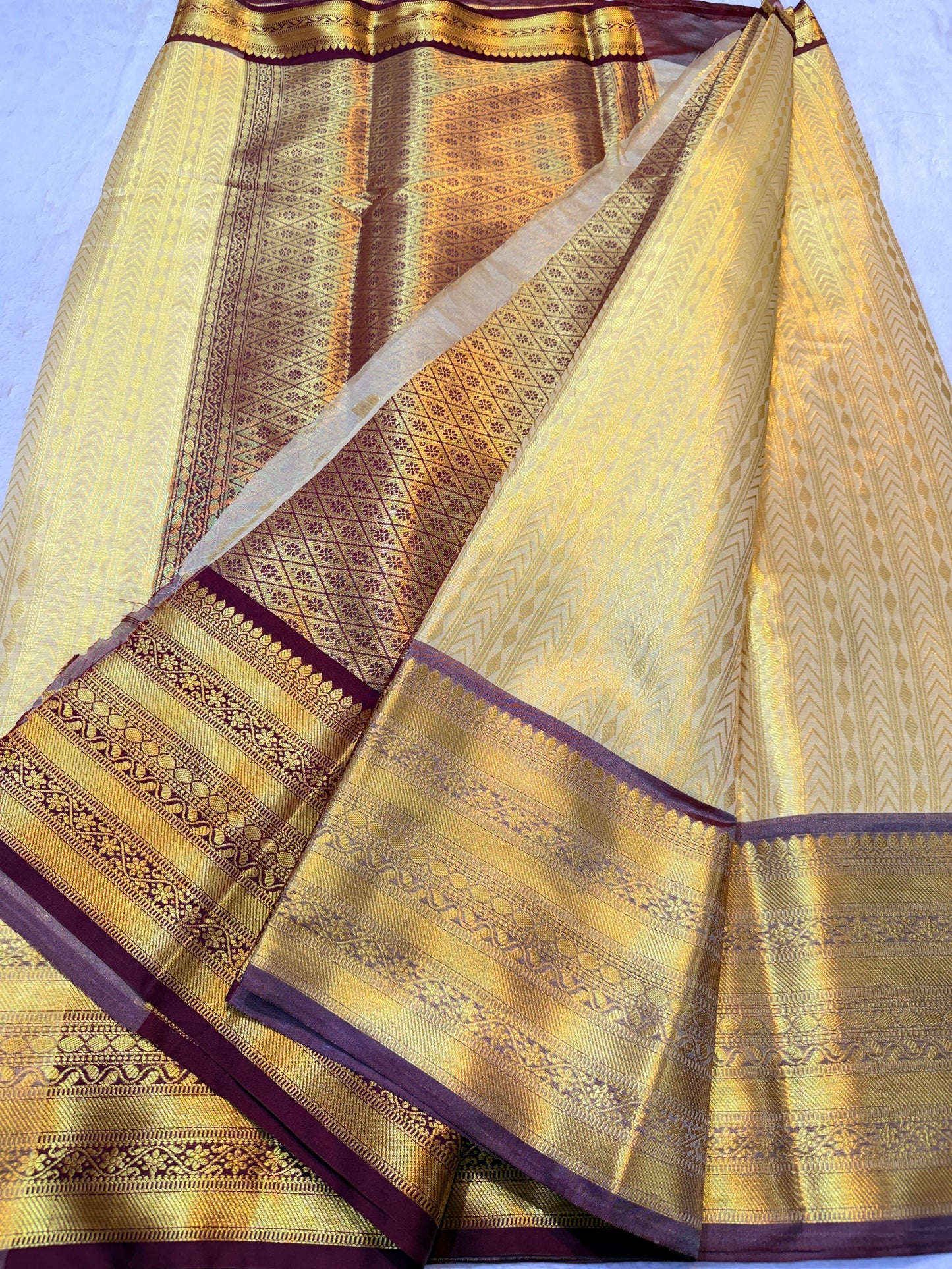 Gold Kanchi Silk Banarasi Saree