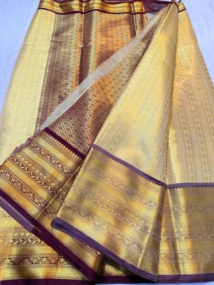 Gold Kanchi Silk Banarasi Saree
