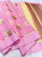 Pink Kora Organza Banarasi Saree