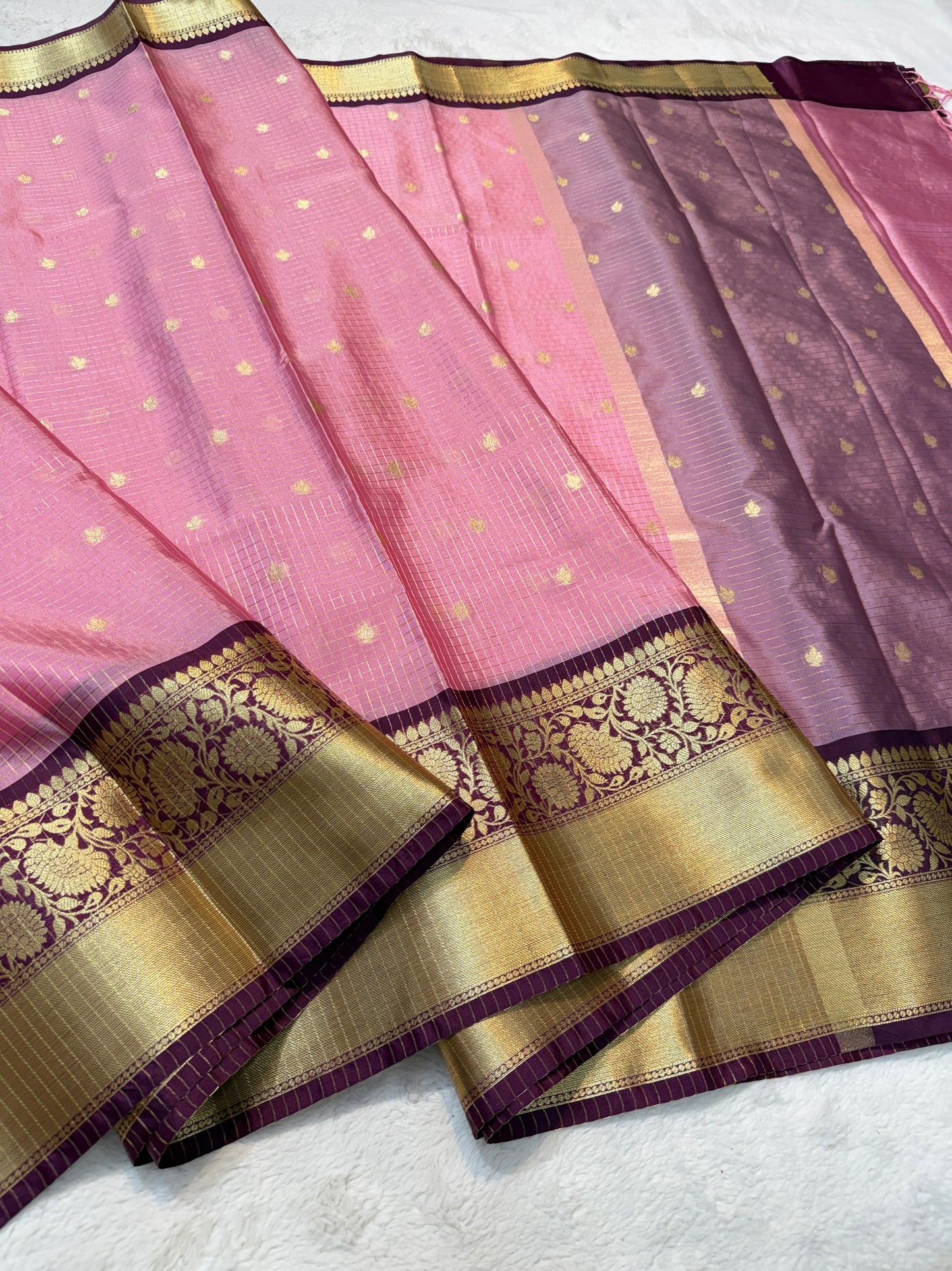 Pink Soft Silk Banarasi Saree