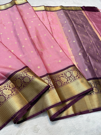 Pink Soft Silk Banarasi Saree