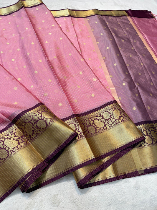 Pink Soft Silk Banarasi Saree