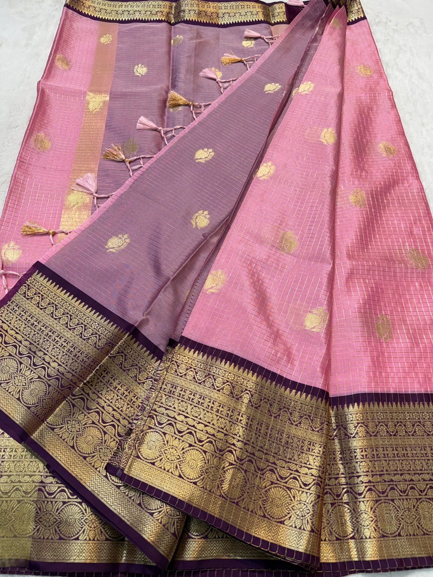 Pink Silk Banarasi Saree