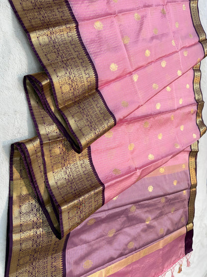 Pink Silk Banarasi Saree