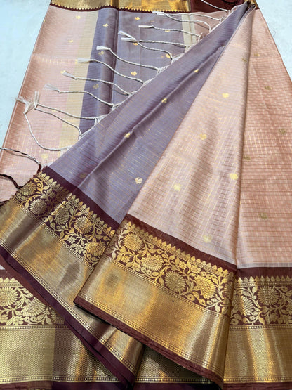 Baby Pink Soft Silk Banarasi Saree