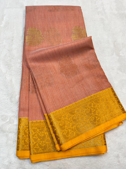 Pink Khadi Silk Banarasi Saree