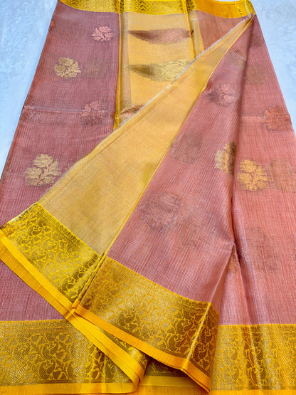 Pink Khadi Silk Banarasi Saree