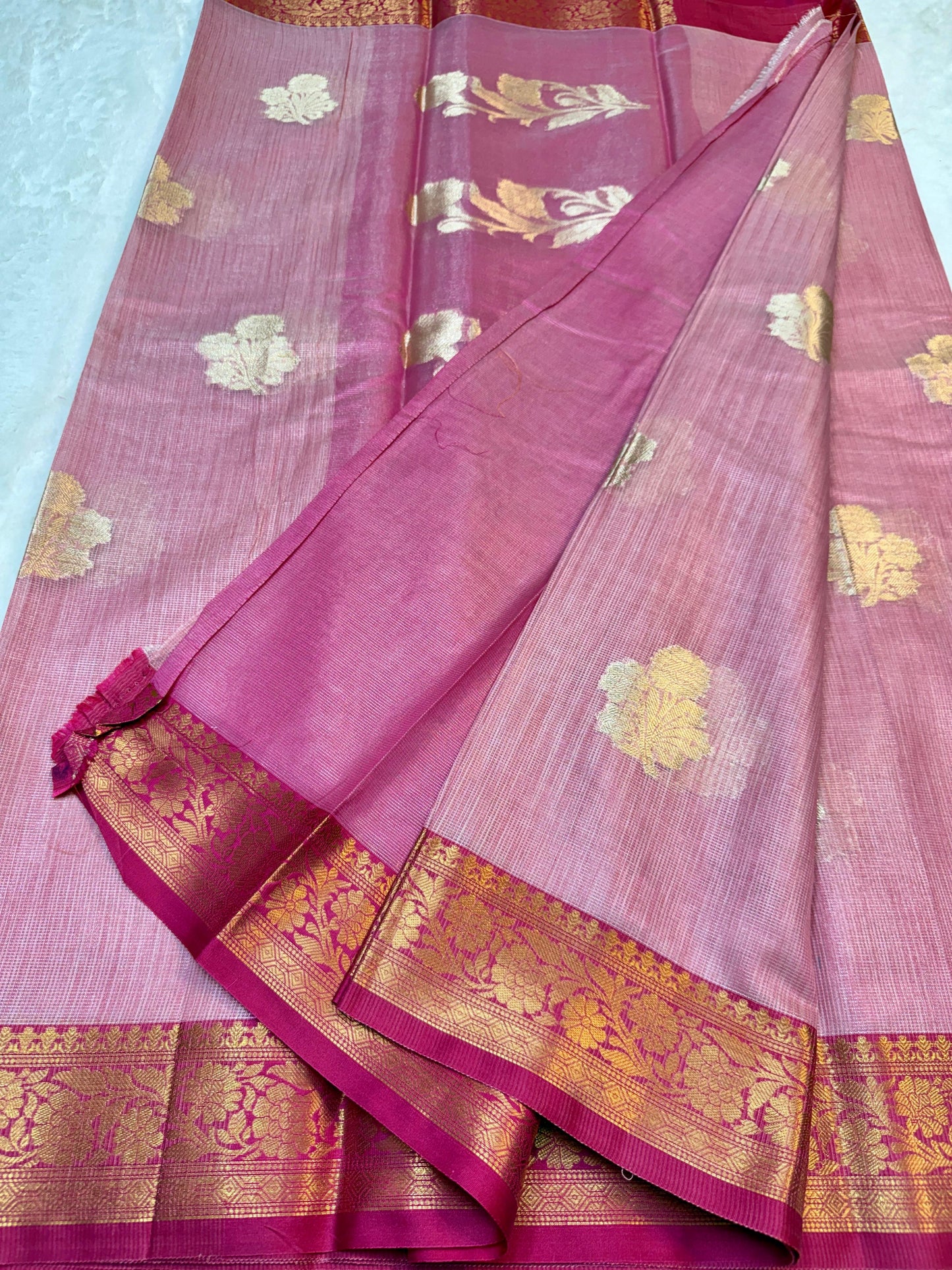 Lovender Khadi Silk Banarasi Saree