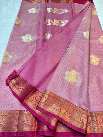 Lovender Khadi Silk Banarasi Saree