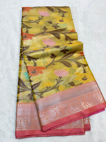 Soft Tissue Silk Premium Banarasi Saree