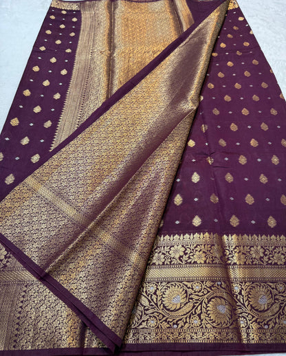 Magenta Raw Mango Premium Banarasi Saree