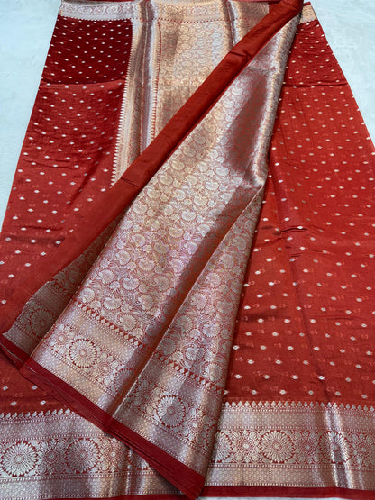 Red Raw Mango Premium Banarasi Saree
