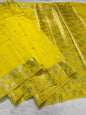 Yellow Raw Mango Premium Banarasi Saree