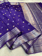 Royal Blue Raw Mango Premium Banarasi Saree