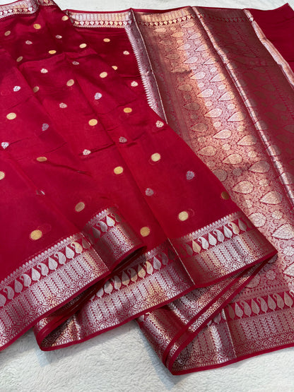 Maharani Raw Mango Premium Banarasi Saree