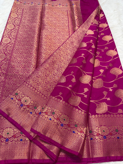 Dupion Silk Premium Banarasi Saree