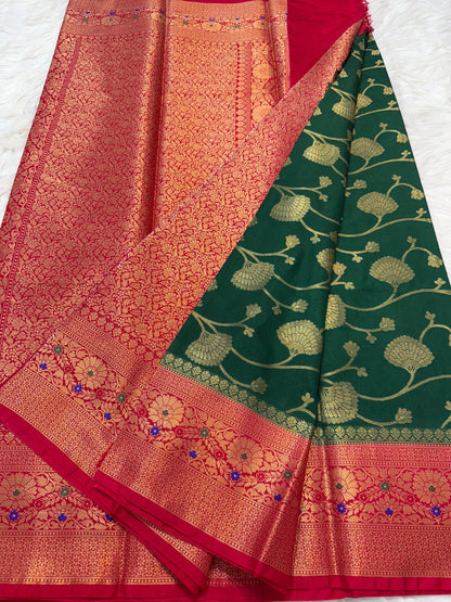 Dupion Silk Premium Banarasi Saree