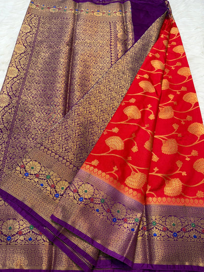 Dupion Silk Premium Banarasi Saree