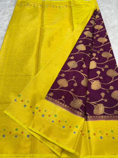 Dupion Silk Premium Banarasi Saree
