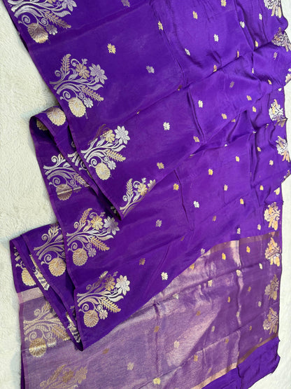 Blue Raw Mango Premium Banarasi Saree