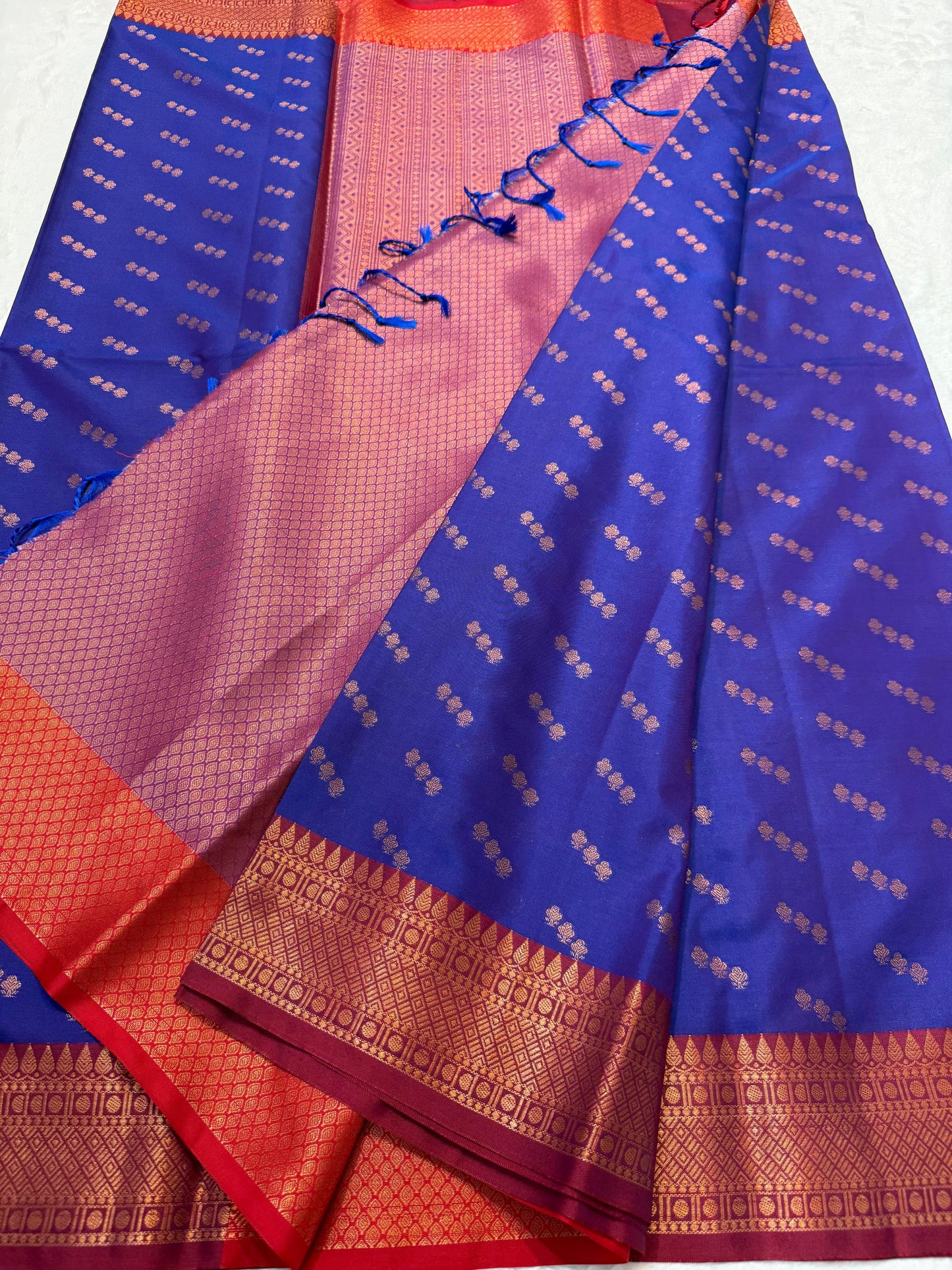 Blue Soft Silk Banarasi Saree