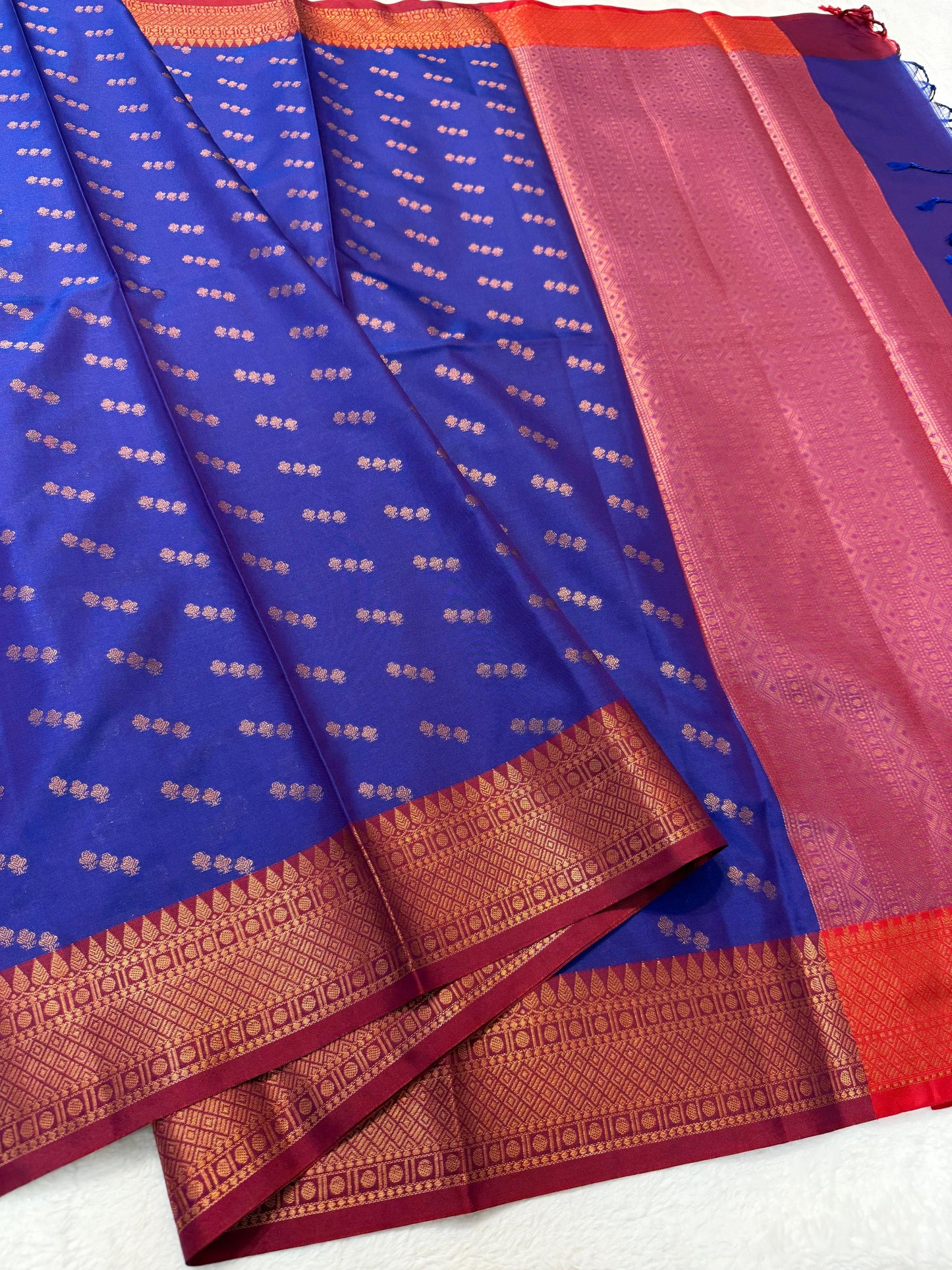 Blue Soft Silk Banarasi Saree