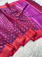 Magenta Soft Silk Banarasi Saree