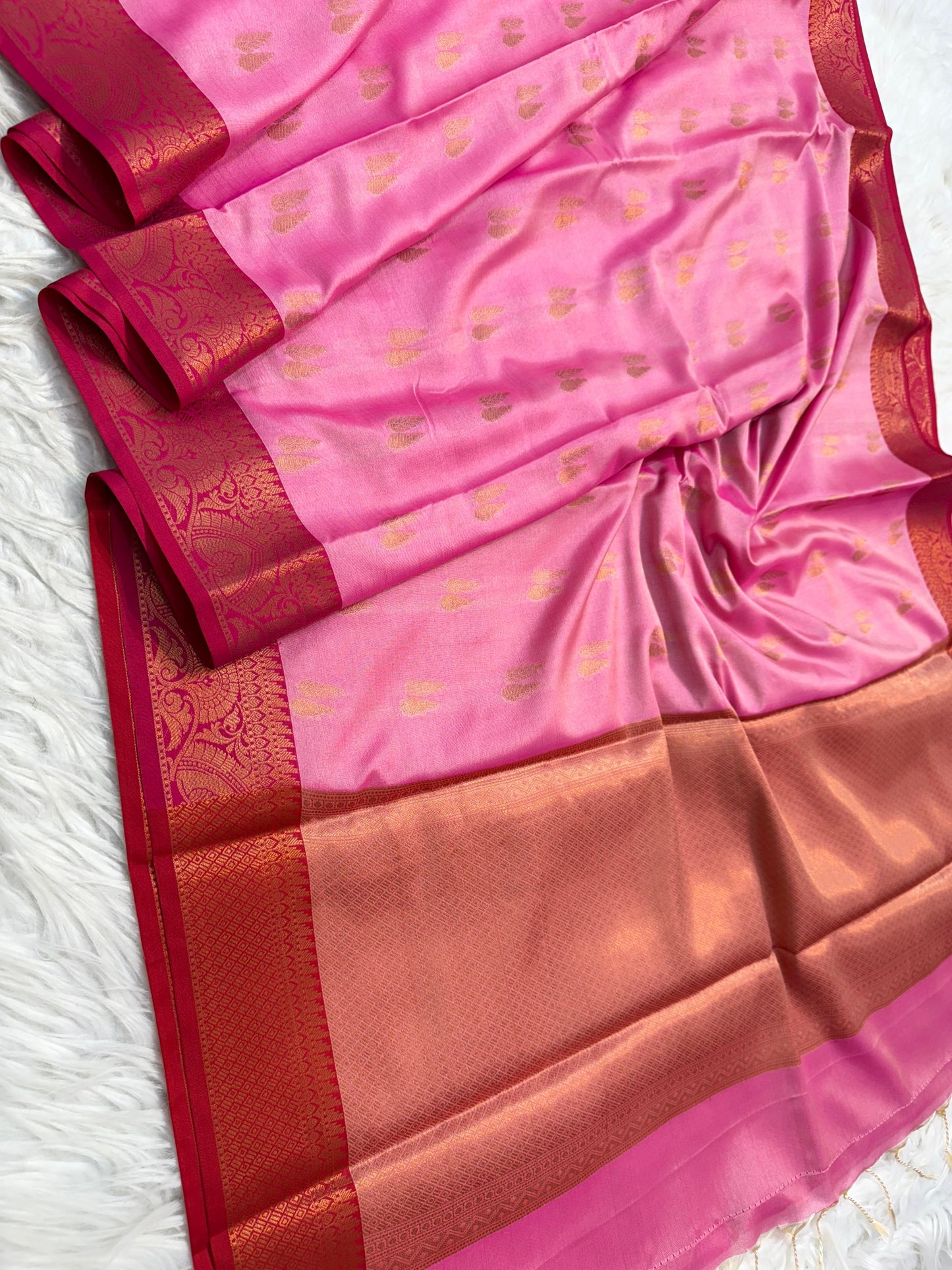 Pink Soft Silk Banarasi Saree