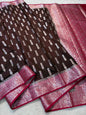 Brown Semi Mashru Silk Premium Banarasi Saree