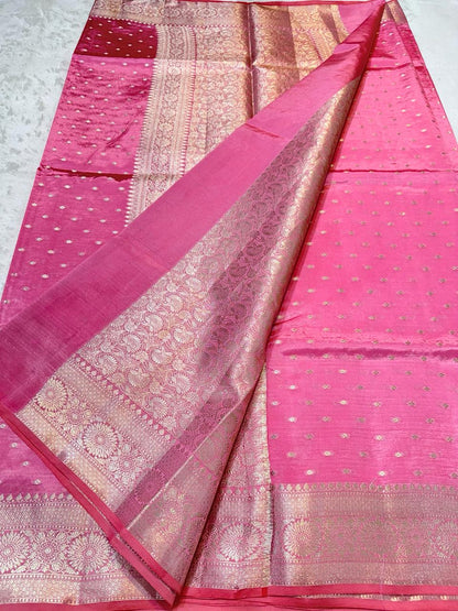 Pink Raw Mango Premium Banarasi Saree