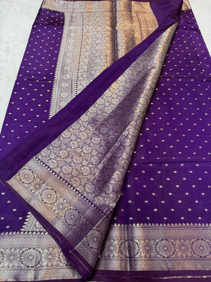 Blue Raw Mango Premium Banarasi Saree
