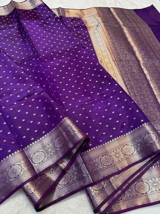 Blue Raw Mango Premium Banarasi Saree
