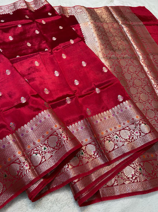 Maharani Shade Raw Mango Premium Banarasi Saree