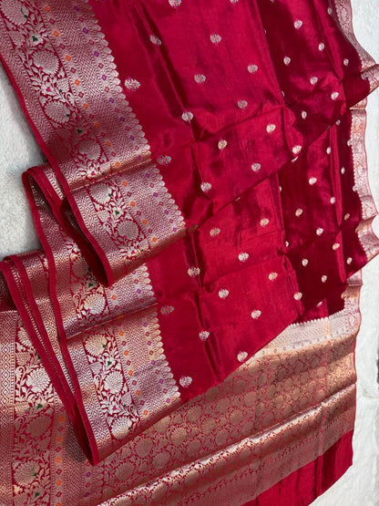 Maharani Shade Raw Mango Premium Banarasi Saree