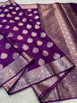 Blue Semi Katan Premium Banarasi Saree