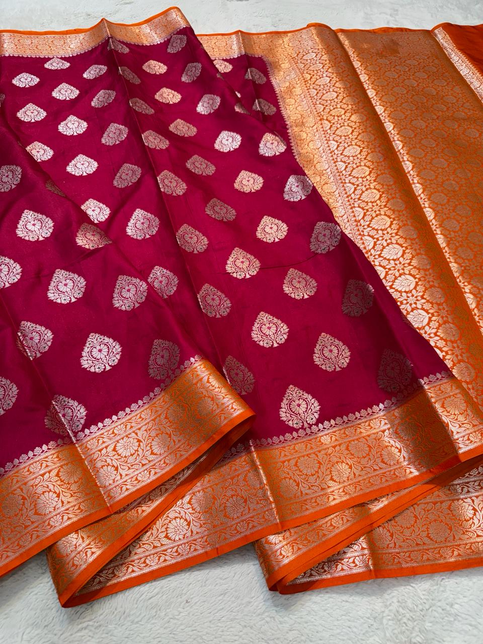 Maharani Semi Katan Premium Banarasi Saree