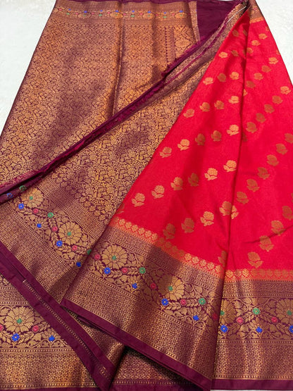 Dupion Silk Premium Banarasi Saree