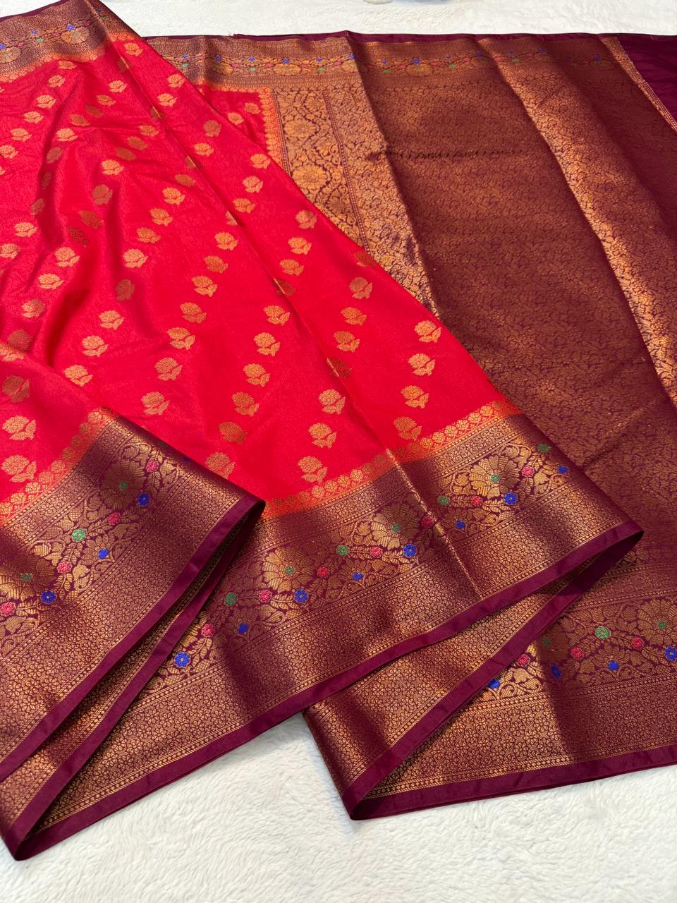 Dupion Silk Premium Banarasi Saree
