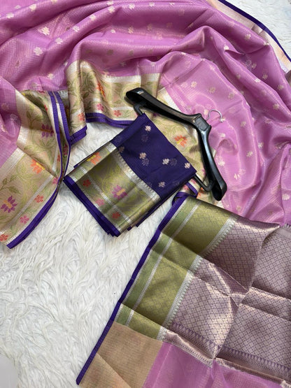 Tissue Kota Paithani Border Premium Banarasi Saree