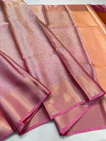 Pink Kanchi Silk Banarasi Saree