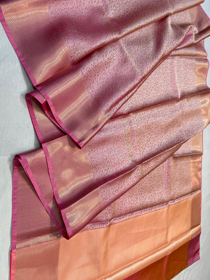 Pink Kanchi Silk Banarasi Saree