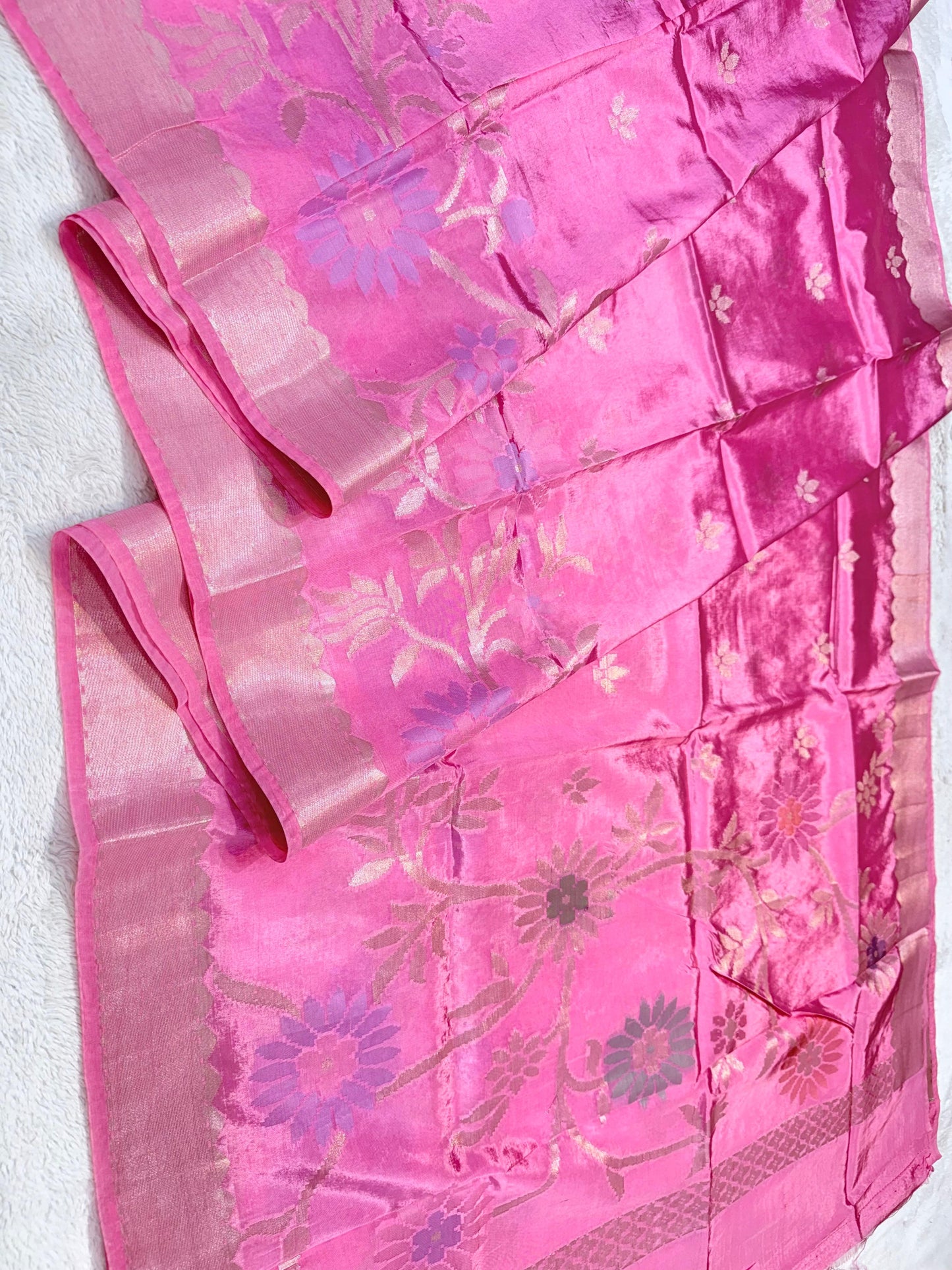 Pink Viscose Silk Premium Banarasi Saree