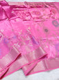 Pink Viscose Silk Premium Banarasi Saree
