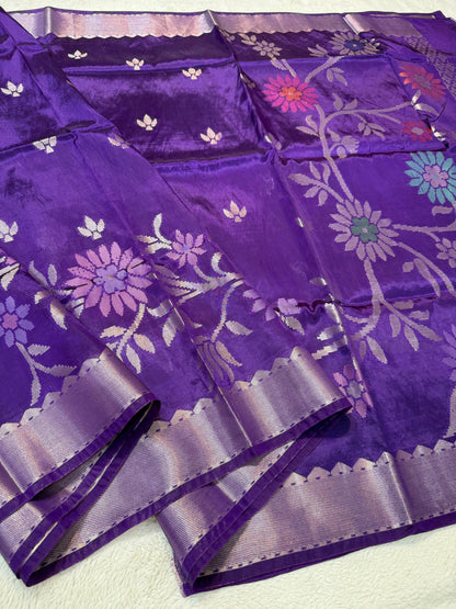 Blue Viscose Silk Premium Banarasi Saree
