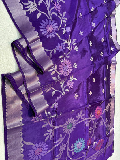 Blue Viscose Silk Premium Banarasi Saree