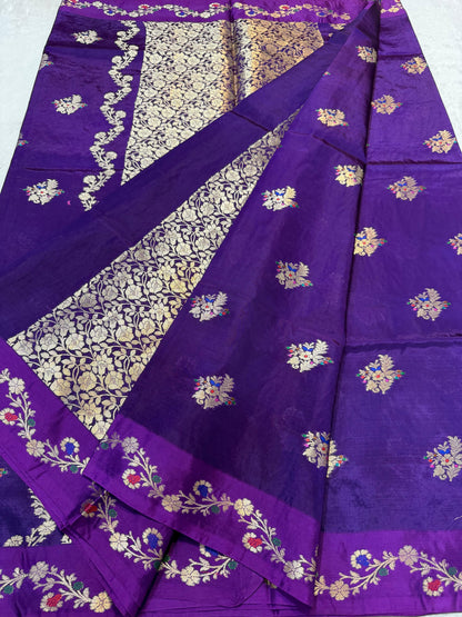 Blue Viscose Silk Premium Banarasi Saree