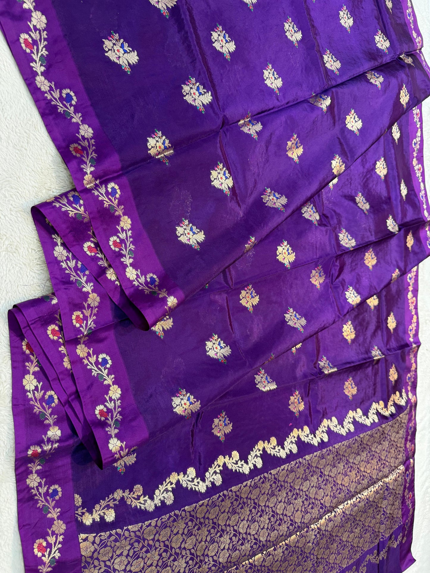 Blue Viscose Silk Premium Banarasi Saree