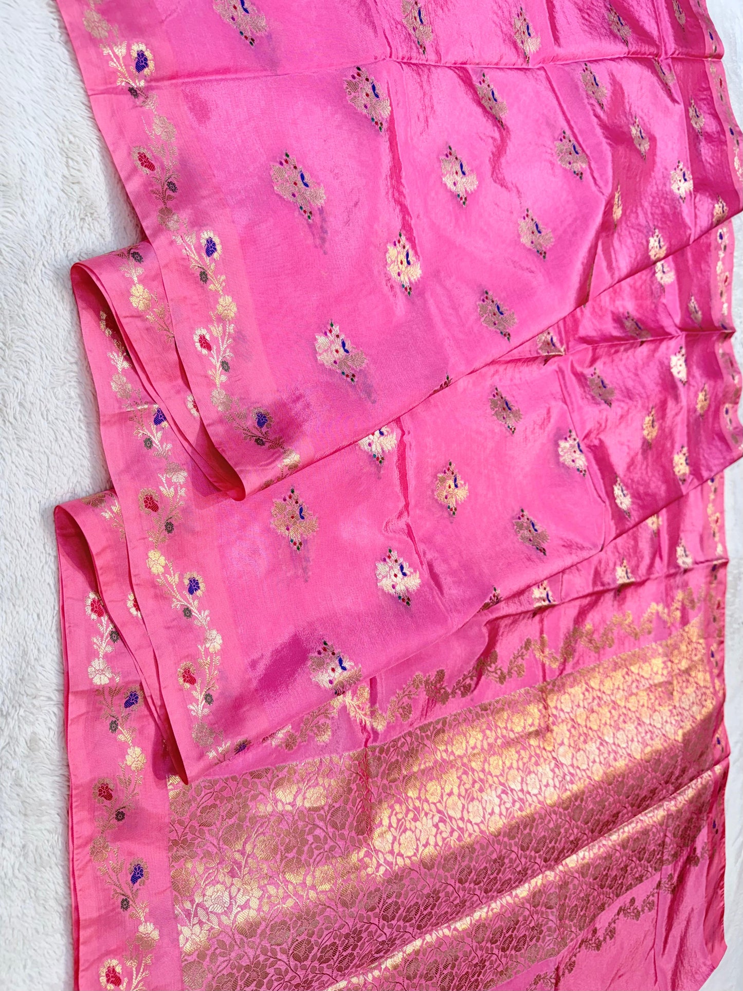 Pink Viscose Silk Premium Banarasi Saree