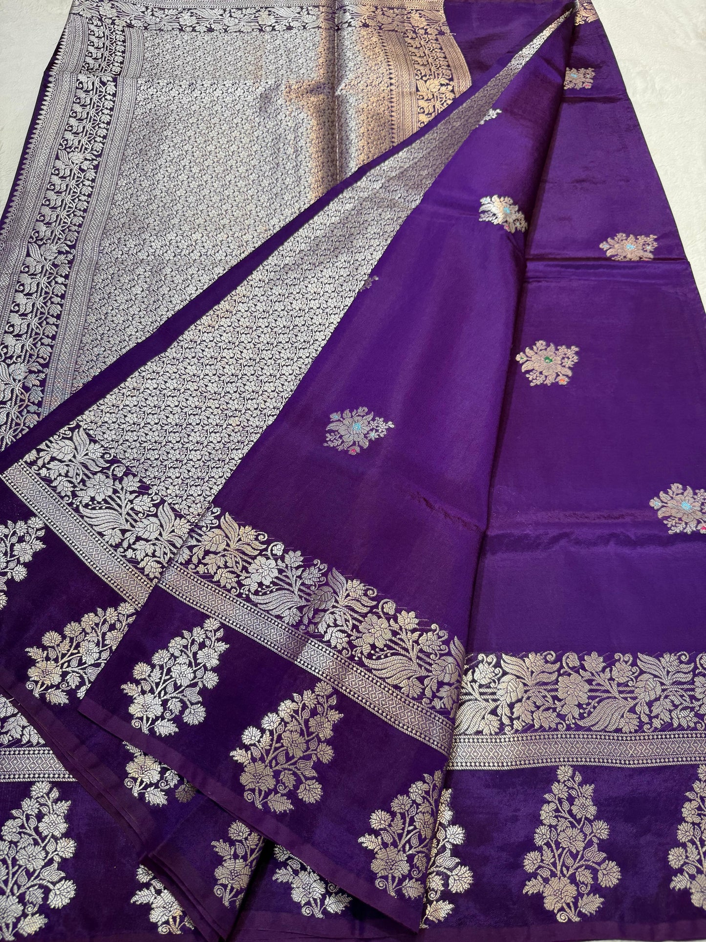 Blue Viscose Silk Premium Banarasi Saree